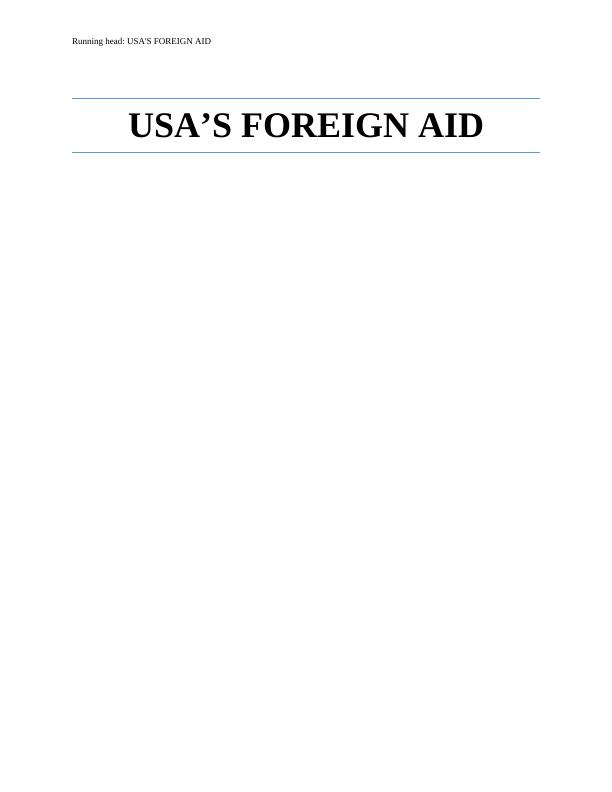 USA's Foreign Aid Assignment_1