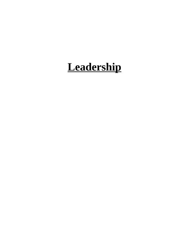 Leadership Framework Assignment_1