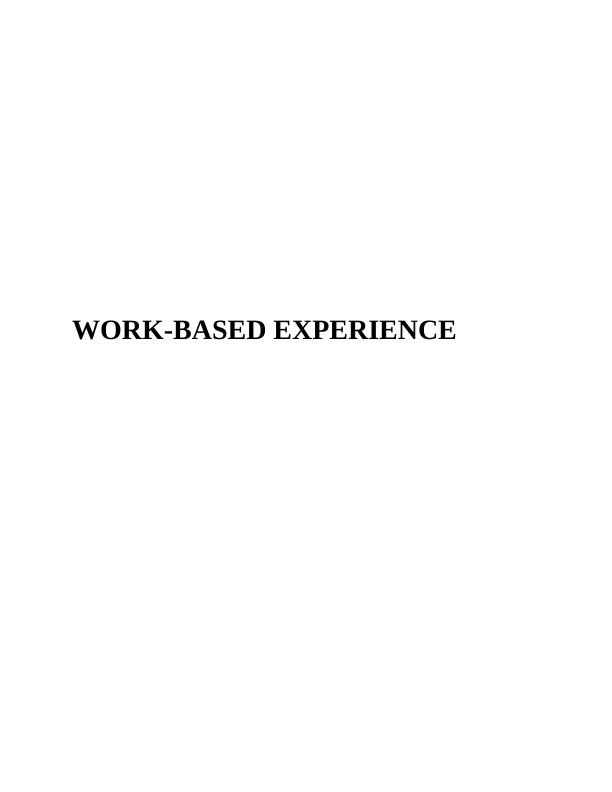 WORK-BASED EXPERIENCE INTRODUCTION_1