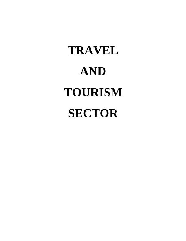 Travel & Tourism Industry | TUI Assignment_1