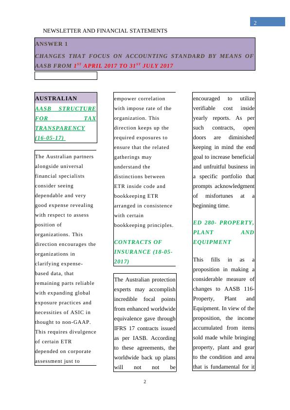 Newsletter and Financial Statements_2