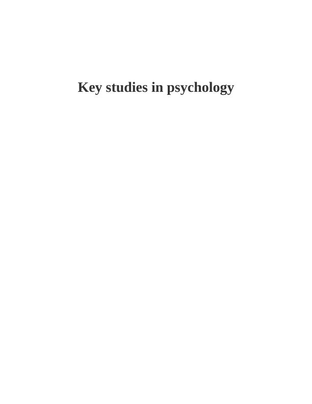 Key Studies in Psychology_1