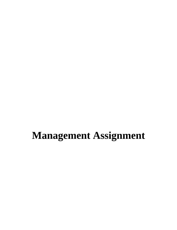 Business Management Assignment : Mark & Spencer_1