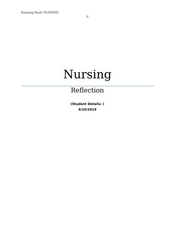 Nursing Reflection on Performing Post-Void Bladder Scan