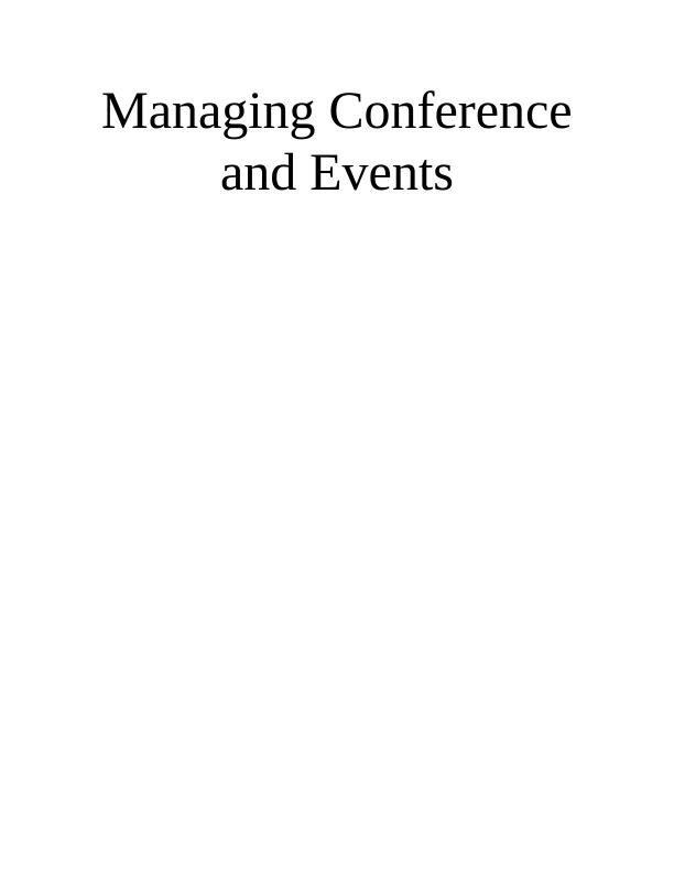 Managing Conference and Events: Categories, Trends, and Layout_1