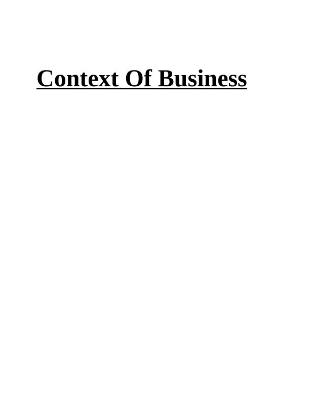Context of Business Assignment : Unilever_1