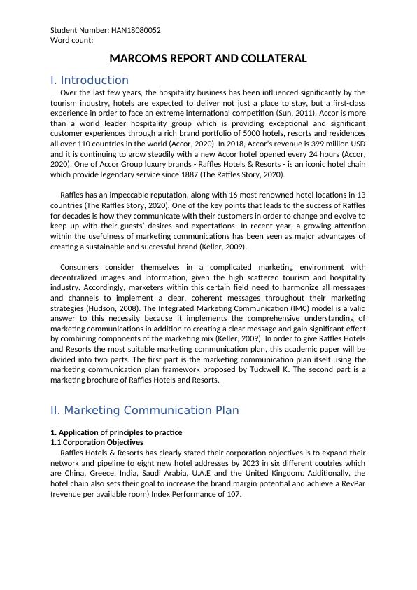 Marketing Communication Plan : Assignment_1