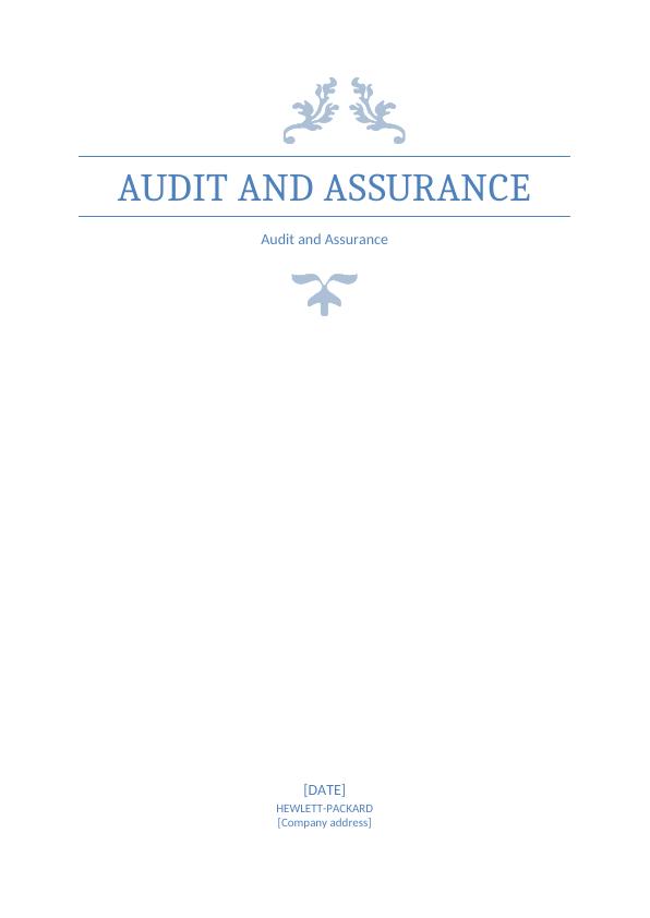 Audit and Assurance: Importance of Auditor's Independence and Lessons from Enron Scandal_1