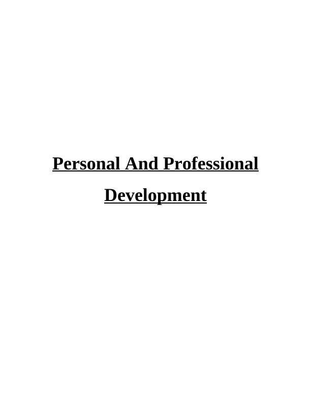 Personal And Professional Development_1