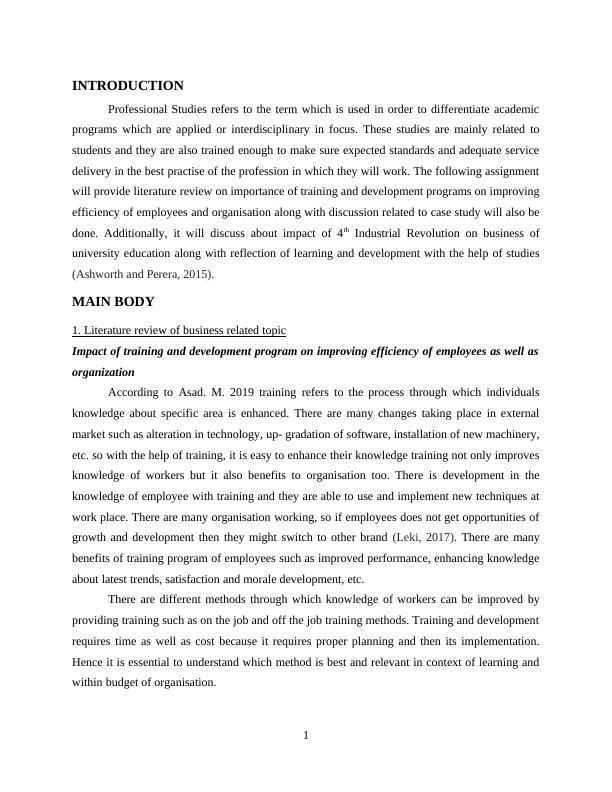 Academic and Professional Studies - Case Study_3