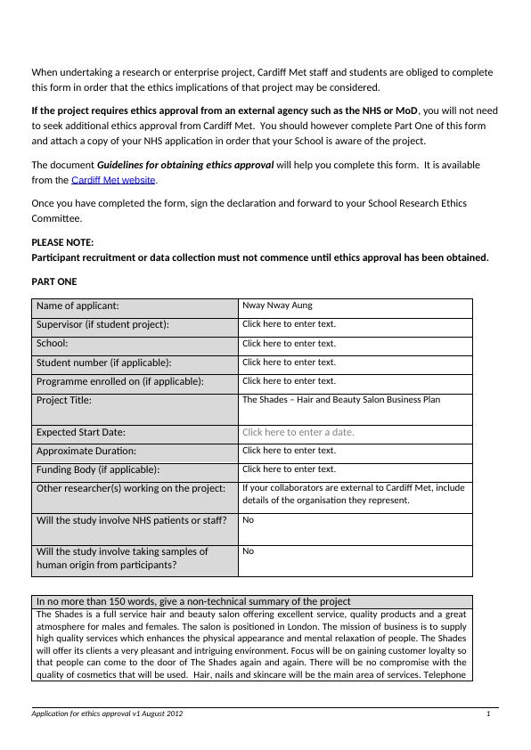 Ethics Approval Form for Research or Enterprise Project_1
