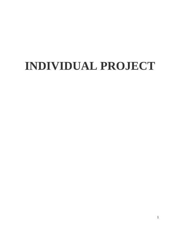 Project on Property Investment and Property Development_1