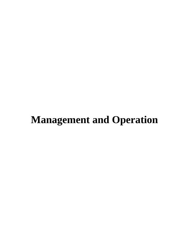 Management and Operation - Michael marks And Spencer_1