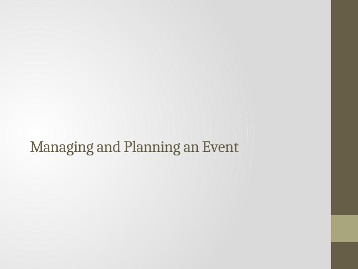Managing and Planning an Event_1