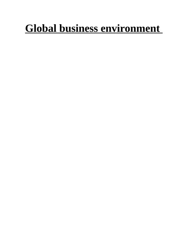 Global Business Environment Task 26_1