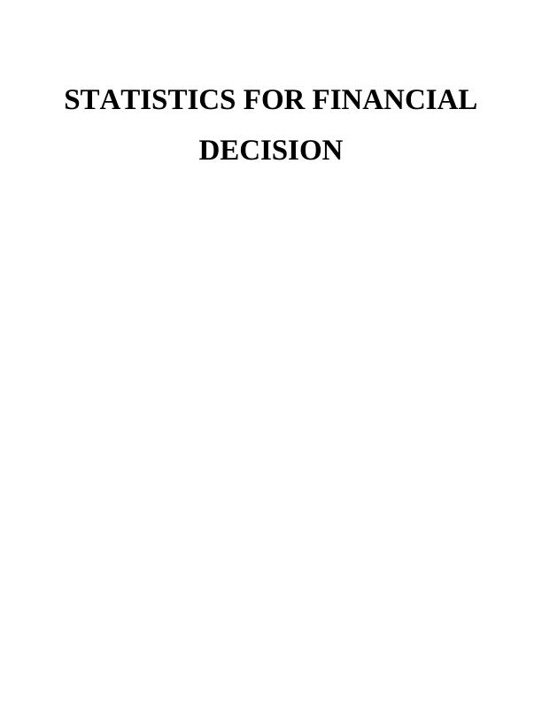 statistics for financial decision | assignment_1