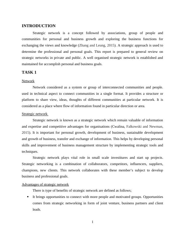 Establish and Maintain Strategic Networks Assignment_3