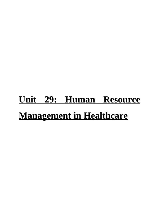 Human Resource Management in Healthcare_1