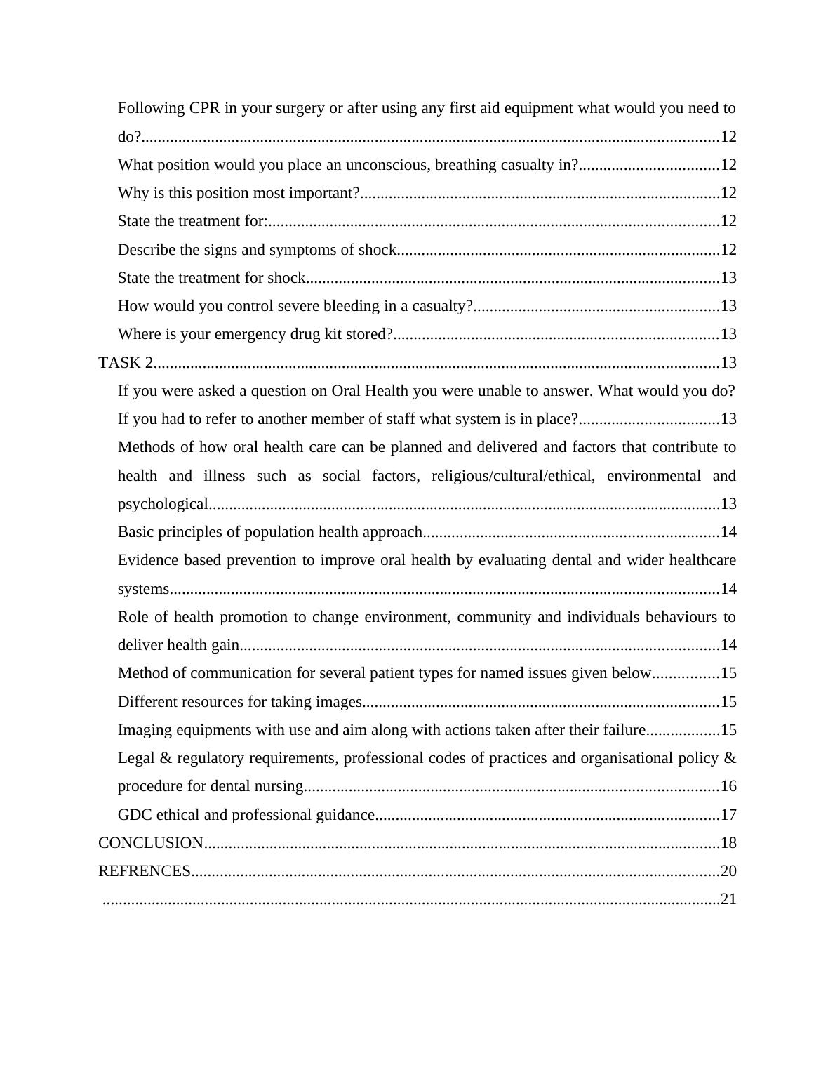 Dental Nursing Assignment (Solved)
