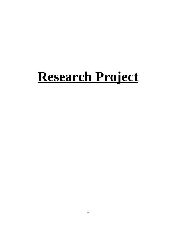 research project 1 vic uni