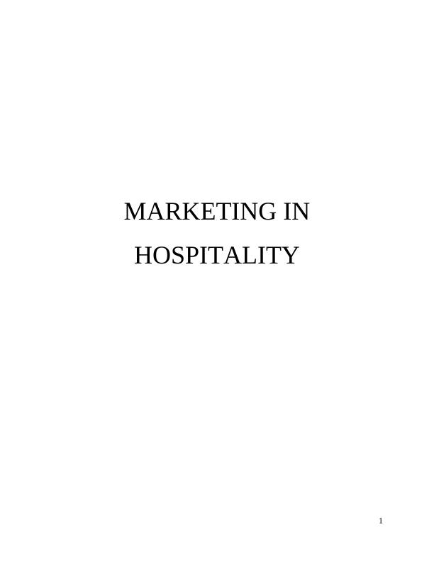 MARKETING IN HOSPITALITY INTRODUCTION 3_1