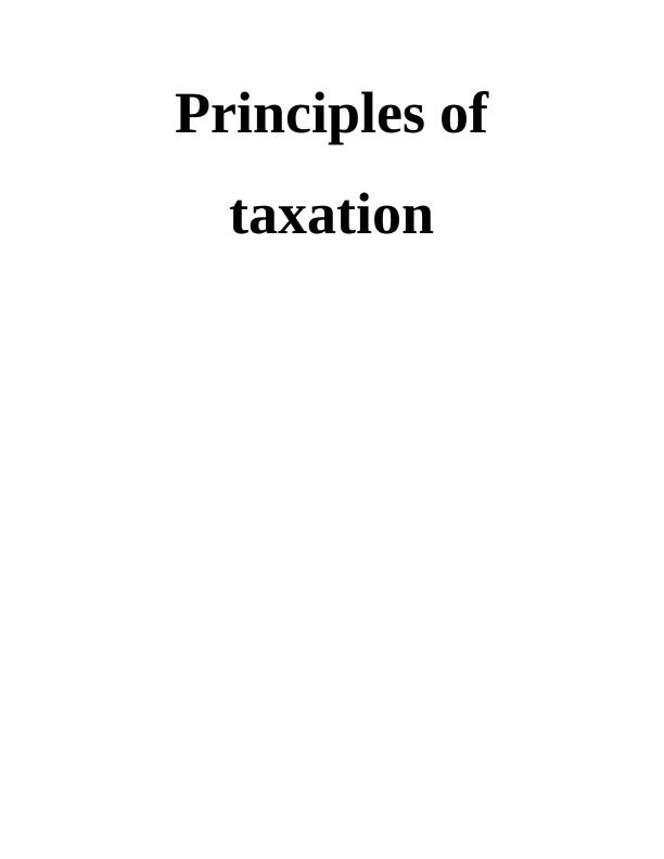 Principles of Taxation Assignment_1