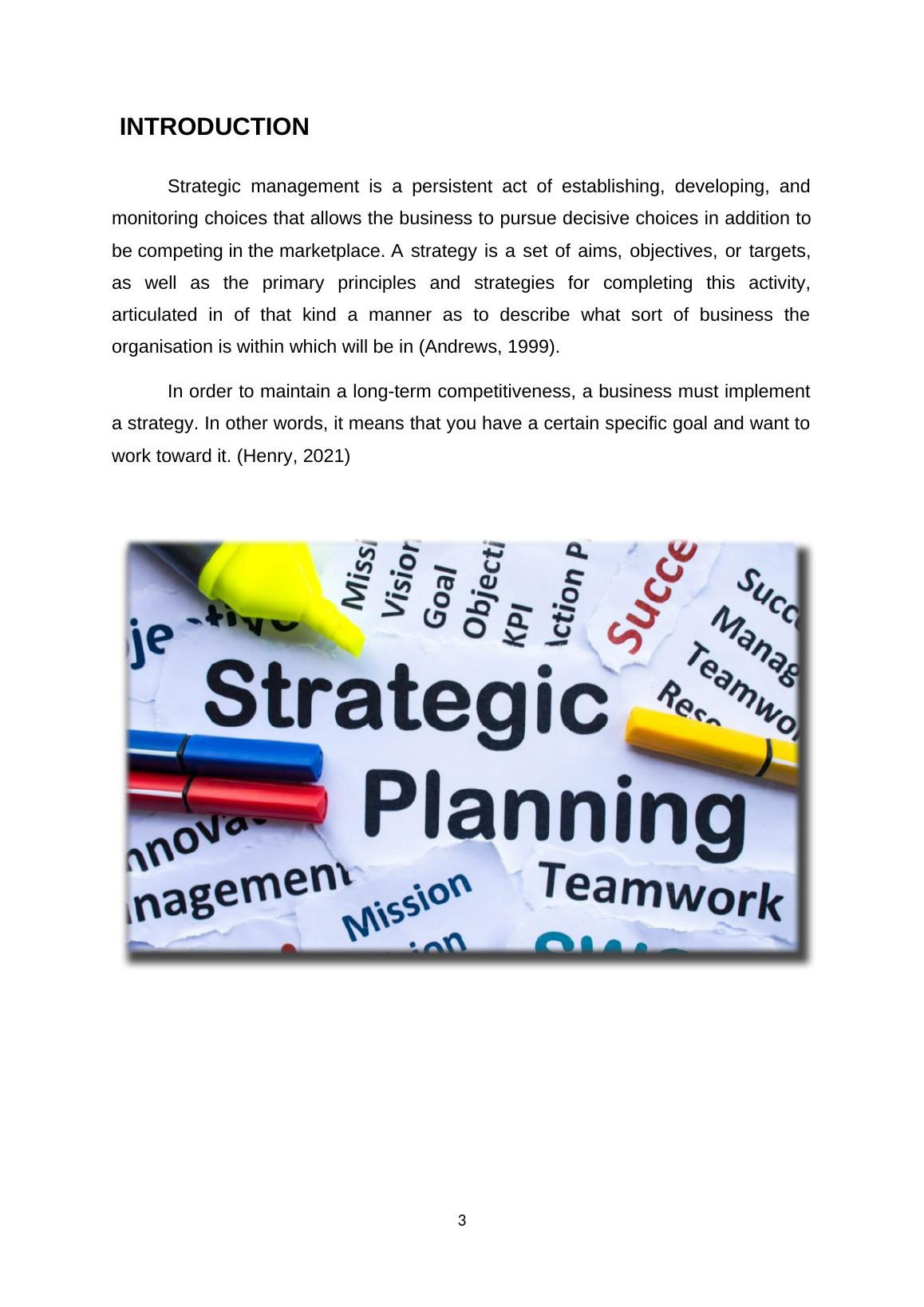 sample assignment on strategic management