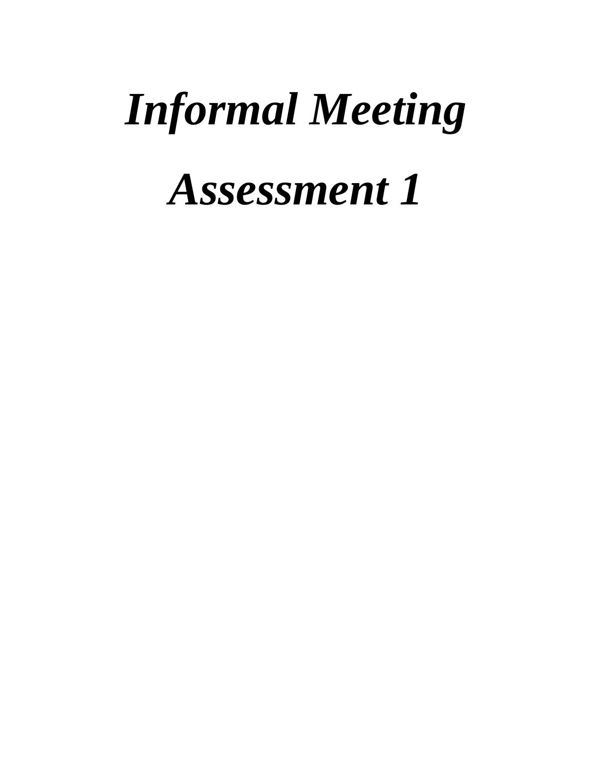Informal Meetings Report - Apple Sydney_1