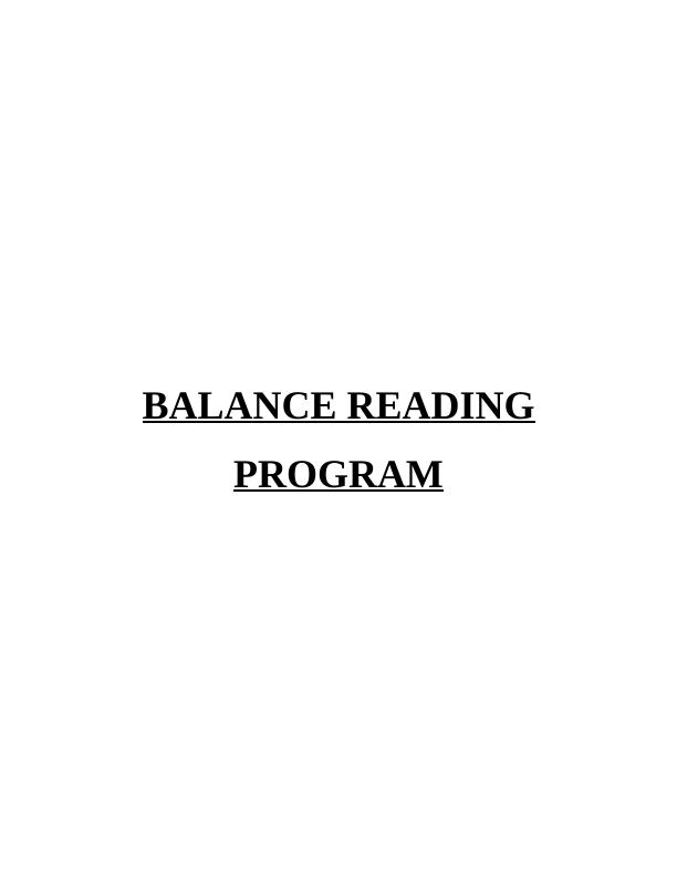 Balance Reading Program Assignment_1