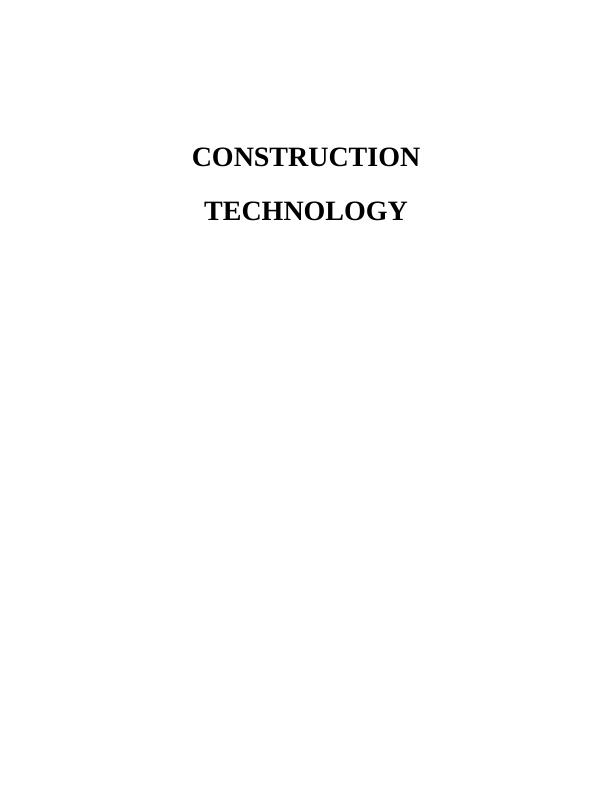 unit 4 construction technology assignment 2