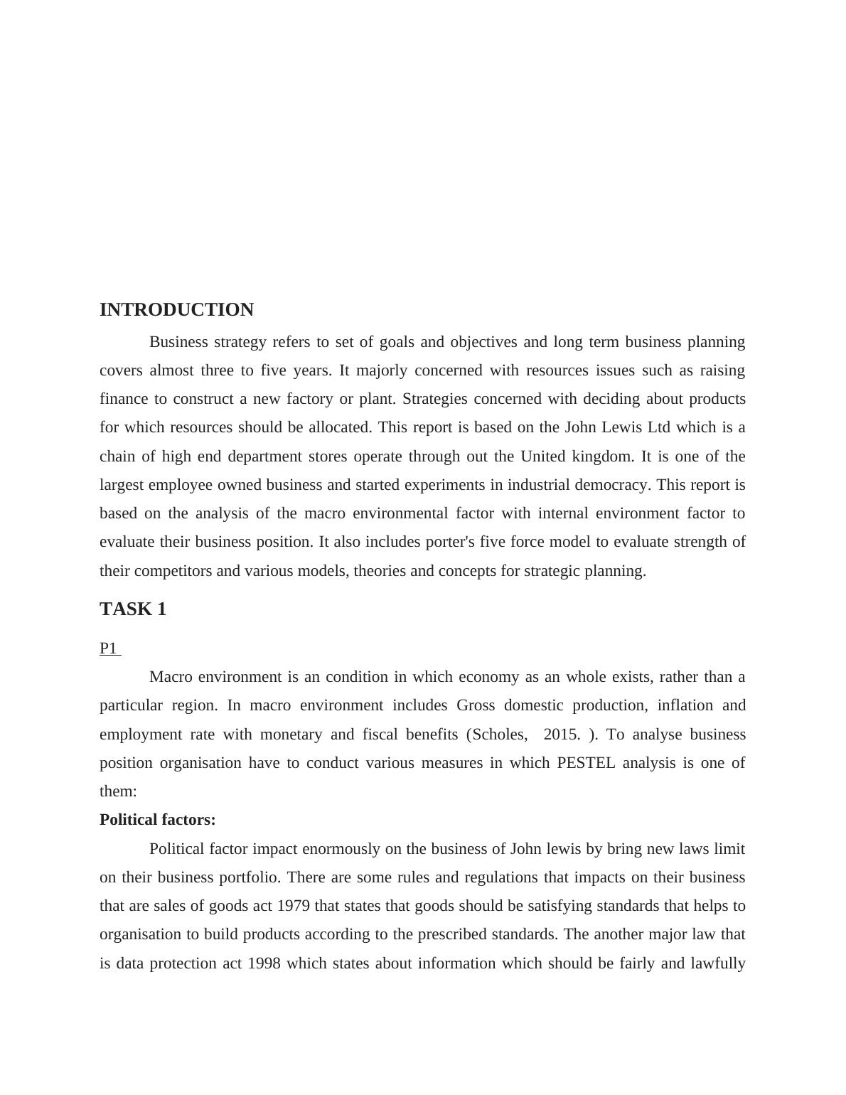 John Lewis Pestle Analysis