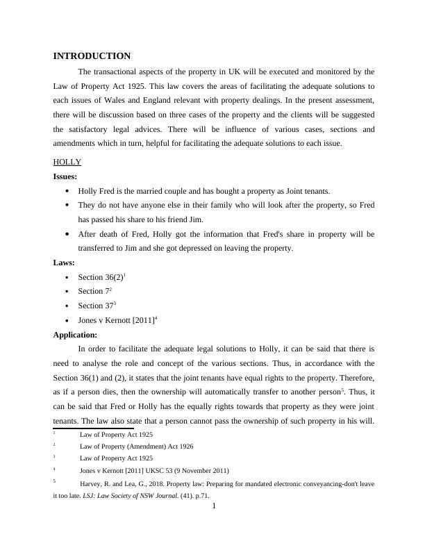 Law Assignment: Law of Property Assignment_3