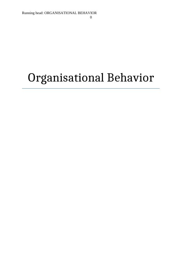Introduction to Organisational Behavior_1
