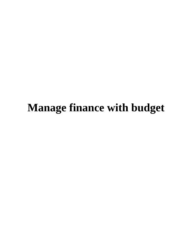 Manage a financial budget_1