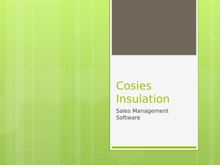 Sales Management Software for Cosies Insulation_1