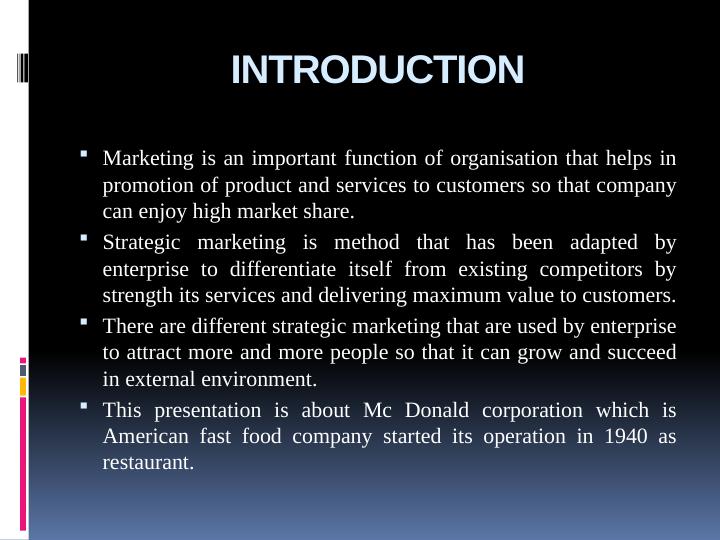 Strategic Marketing for McDonald: Market Audit, Competitors Analysis, Macro and Micro Economic Factors, Customers Analysis, Stakeholder Analysis, Marketing Objectives_3