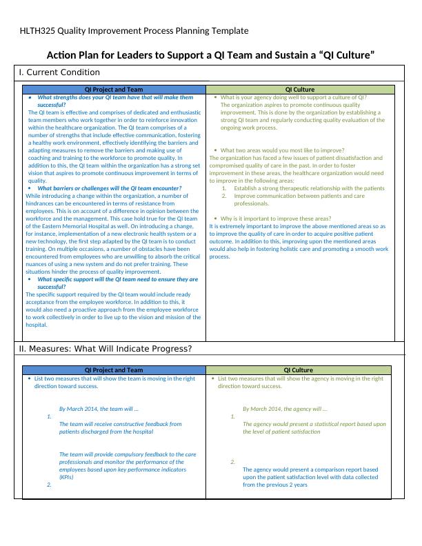 HLTH325 Quality Improvement Process Planning Template_1