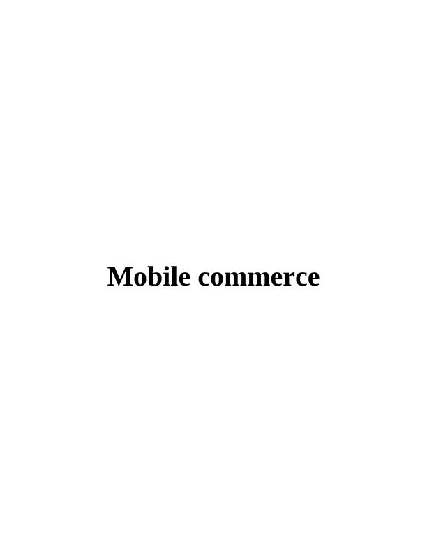 Role of M Commerce in Retailing_1