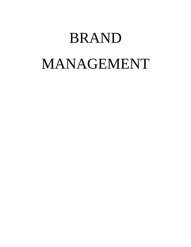 Brand Management - Assignment_1