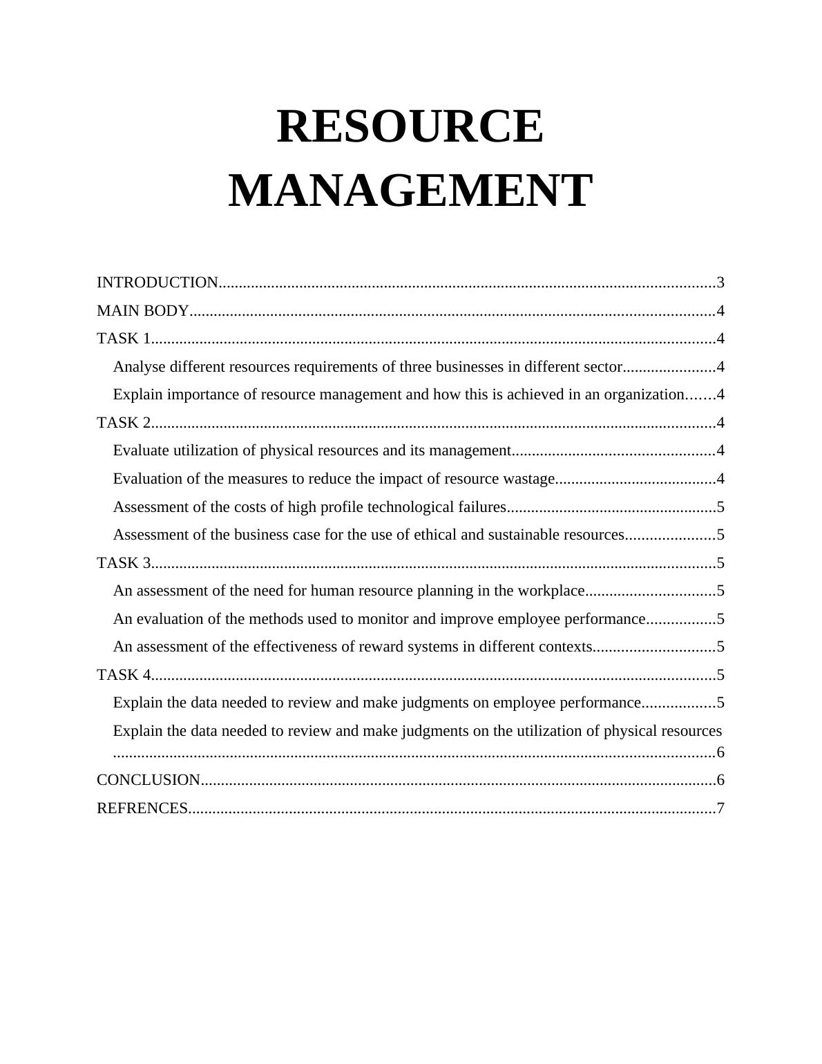Resource Management in Organizations_1