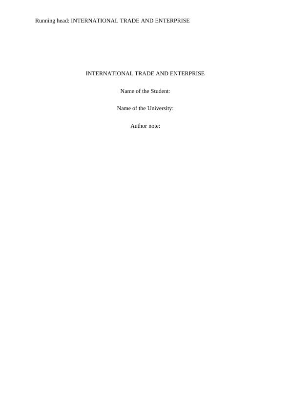 International Trade and Enterprise_1