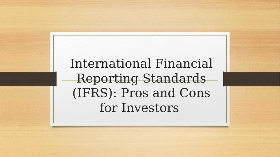 International Financial Reporting Standards (IFRS) - Doc_1