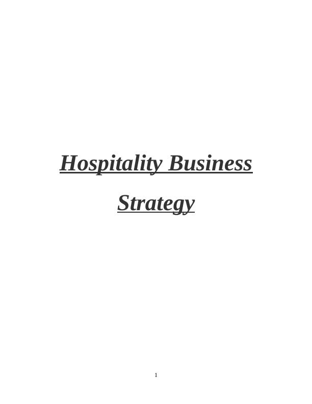 Hospitality Business Strategy_1