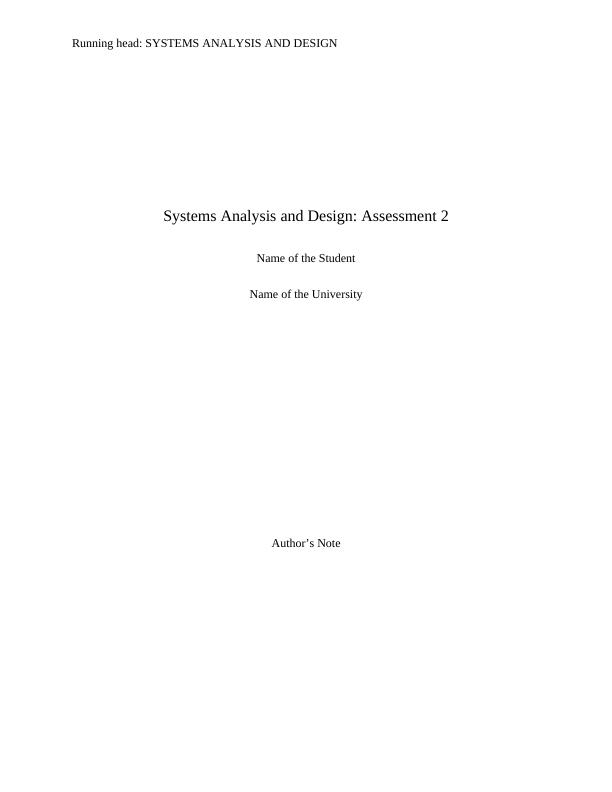 The systems analysis and  design_1