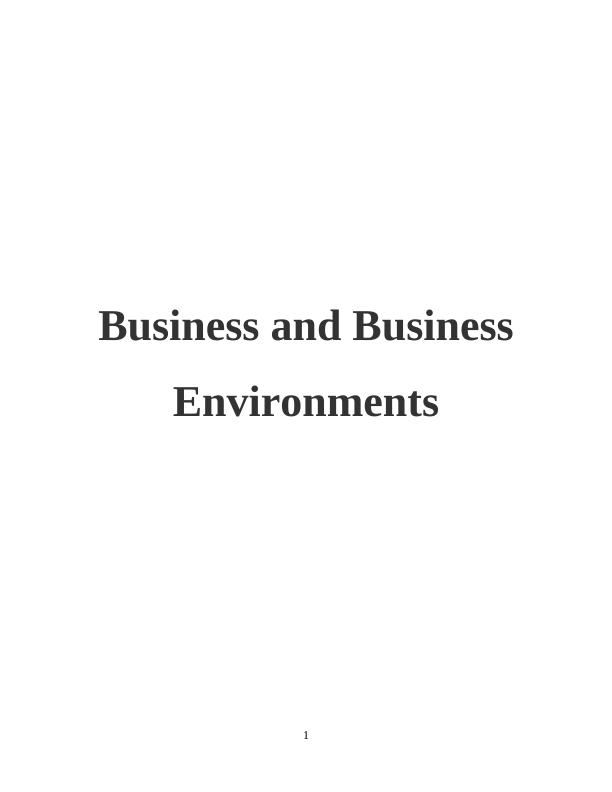 Business and Business Environments_1