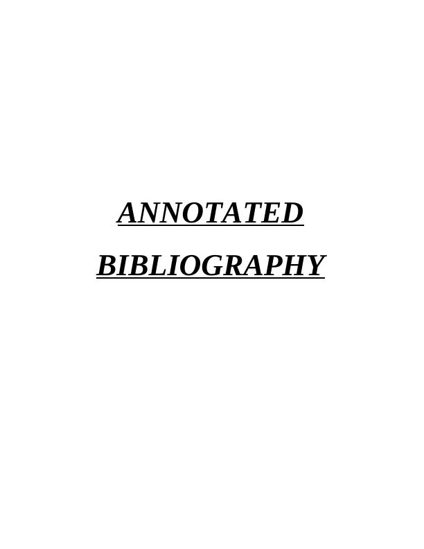 Annotated Bibliography Assignment Solved_1