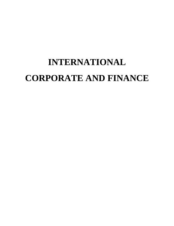 International Corporate and Finance_1