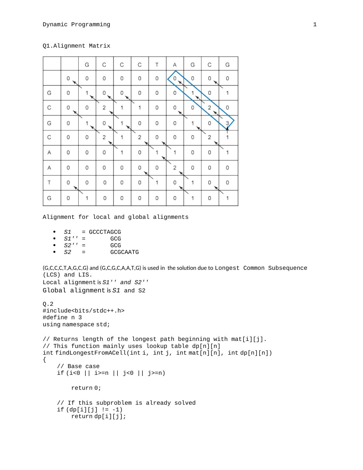 assignment problem dynamic programming