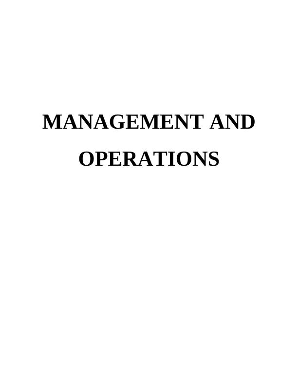 Operation Management and Role of Leader & Manager_1