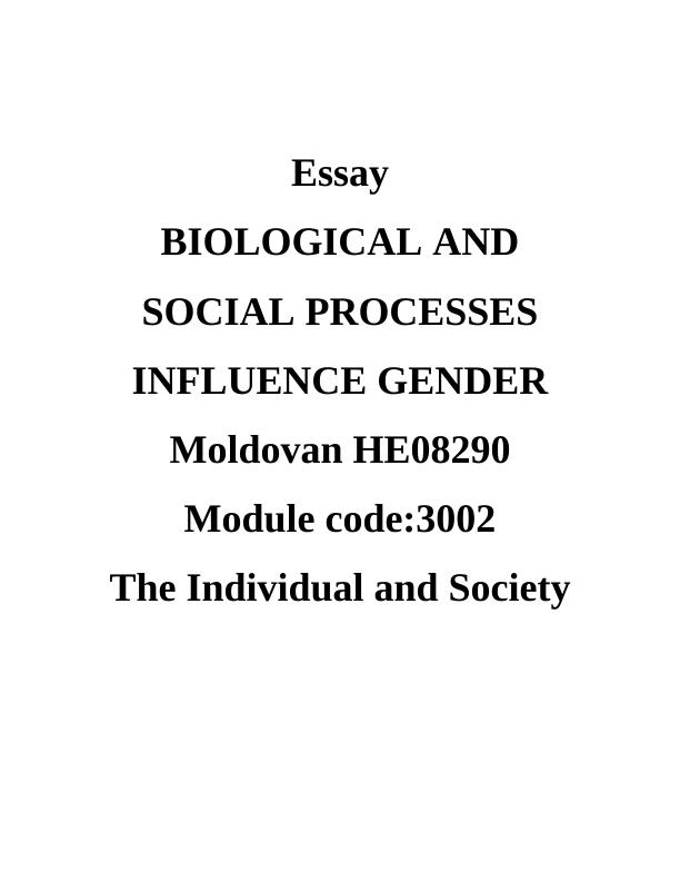 Biological and Social Processes Influence Gender_1